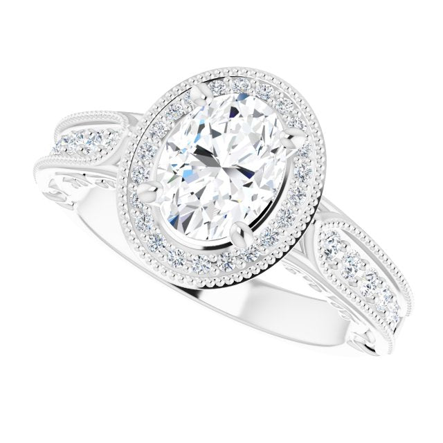 Vintage-Inspired Halo-Style Engagement Ring