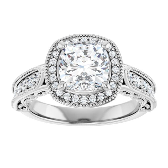 Vintage-Inspired Halo-Style Engagement Ring