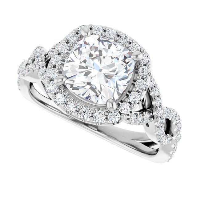 Infinity-Inspired Halo-Style Engagement Ring