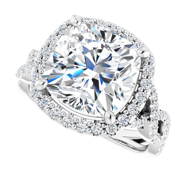 Infinity-Inspired Halo-Style Engagement Ring