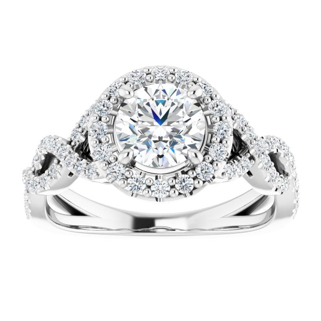 Infinity-Inspired Halo-Style Engagement Ring