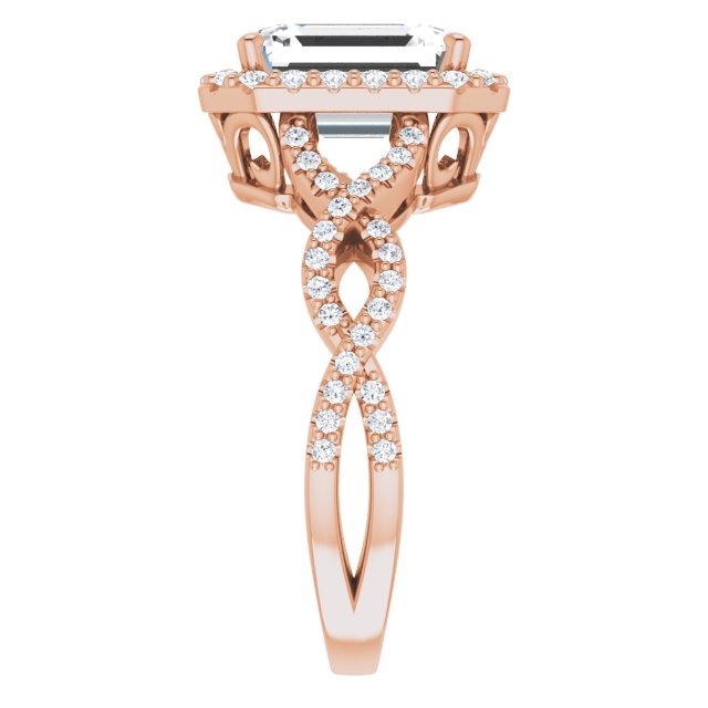 Infinity-Inspired Halo-Style Engagement Ring