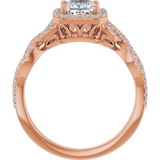 Infinity-Inspired Halo-Style Engagement Ring