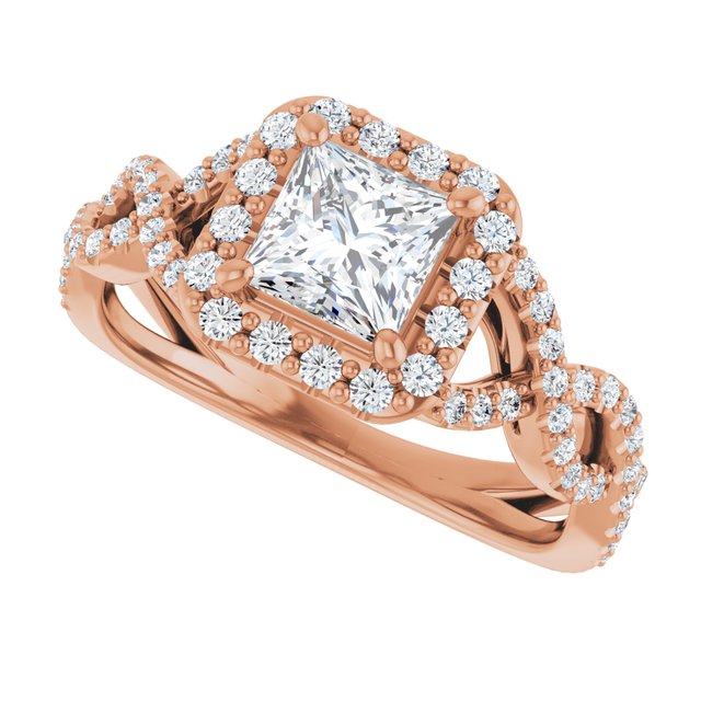 Infinity-Inspired Halo-Style Engagement Ring