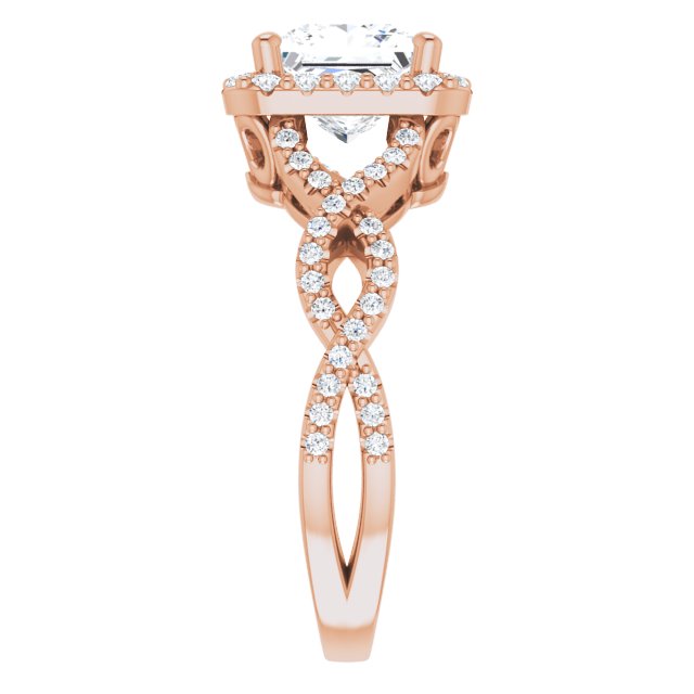 Infinity-Inspired Halo-Style Engagement Ring