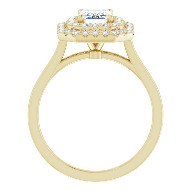 Double Halo-Style Engagement Ring