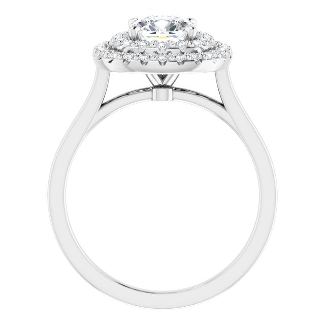 Double Halo-Style Engagement Ring