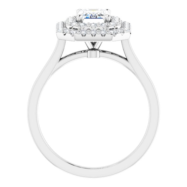 Double Halo-Style Engagement Ring