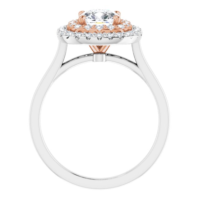 Double Halo-Style Engagement Ring