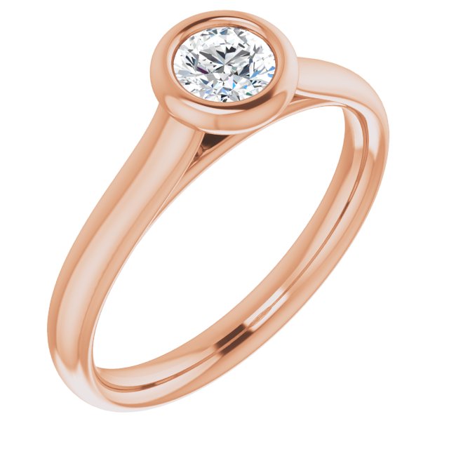 Bezel-Set Solitaire Engagement Ring