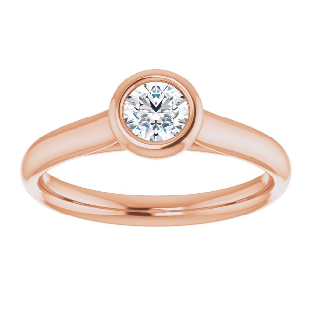 Bezel-Set Solitaire Engagement Ring