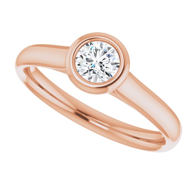 Bezel-Set Solitaire Engagement Ring