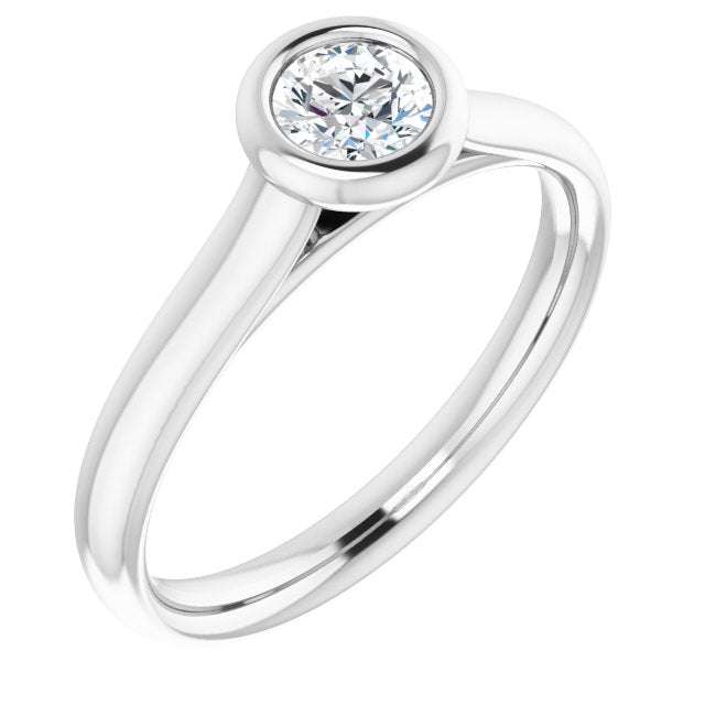 Bezel-Set Solitaire Engagement Ring