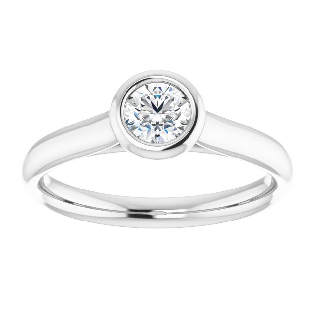 Bezel-Set Solitaire Engagement Ring