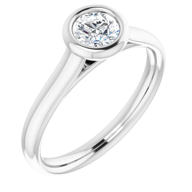 Bezel-Set Solitaire Engagement Ring