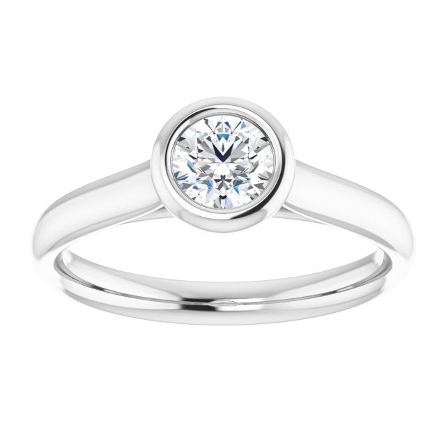 Bezel-Set Solitaire Engagement Ring