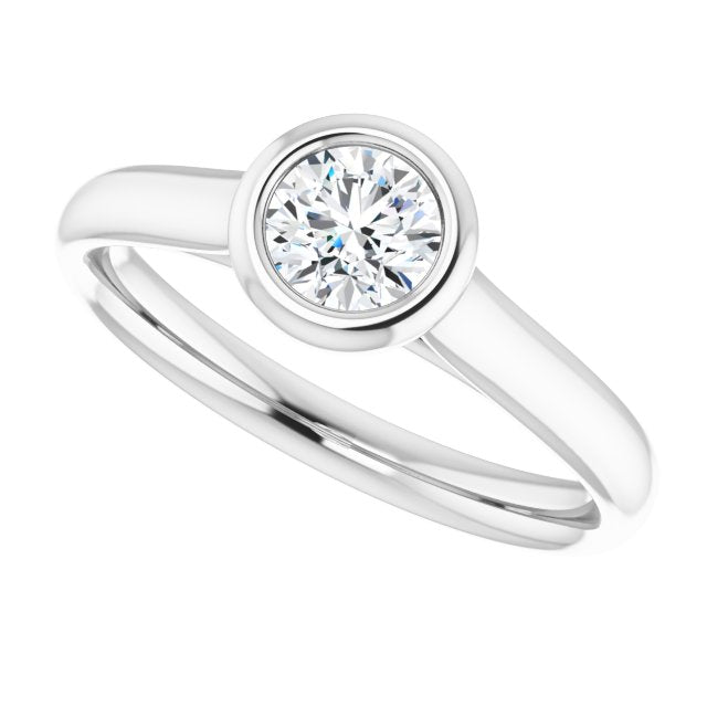 Bezel-Set Solitaire Engagement Ring