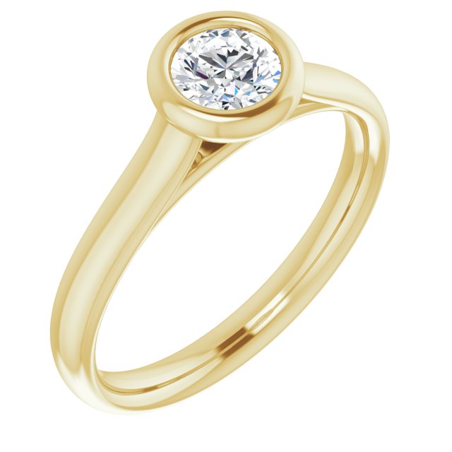 Bezel-Set Solitaire Engagement Ring