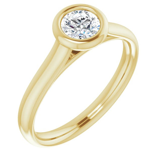 Bezel-Set Solitaire Engagement Ring