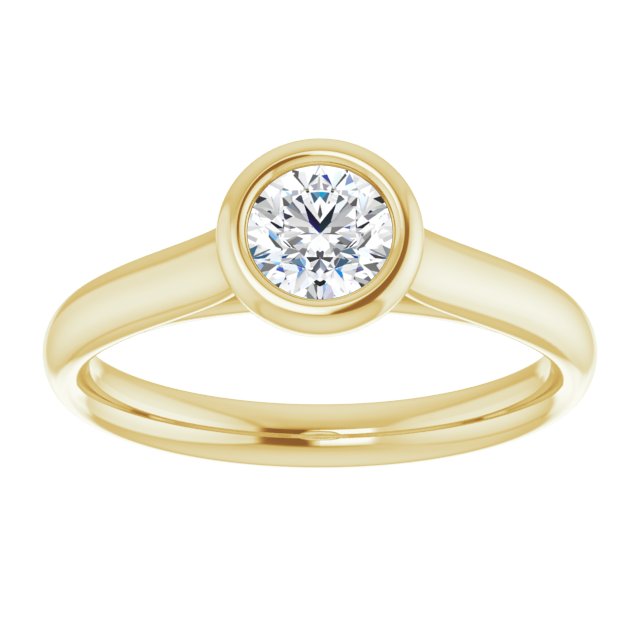 Bezel-Set Solitaire Engagement Ring
