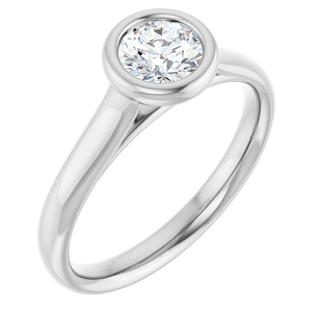 Bezel-Set Solitaire Engagement Ring