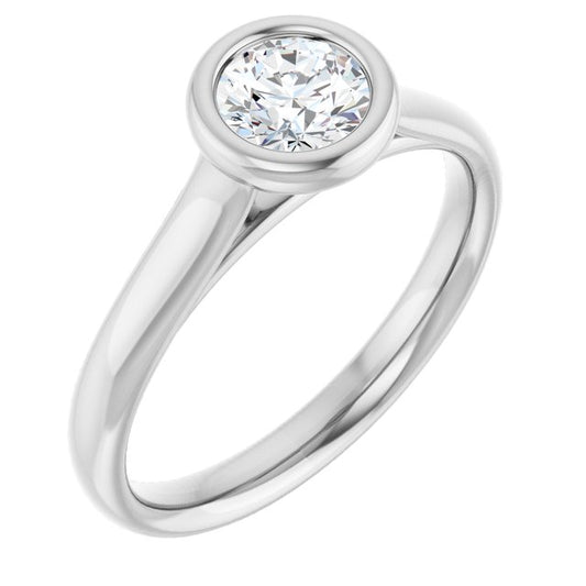 Bezel-Set Solitaire Engagement Ring