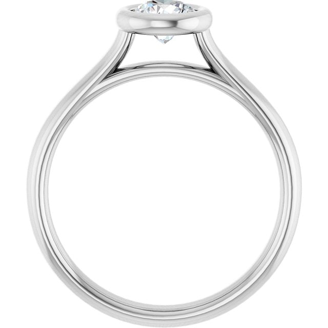 Bezel-Set Solitaire Engagement Ring
