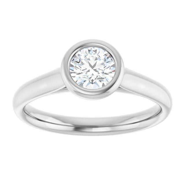 Bezel-Set Solitaire Engagement Ring