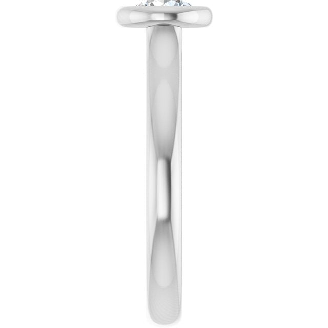 Bezel-Set Solitaire Engagement Ring
