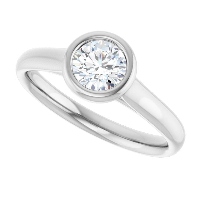Bezel-Set Solitaire Engagement Ring