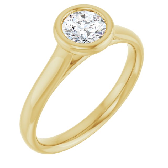 Bezel-Set Solitaire Engagement Ring