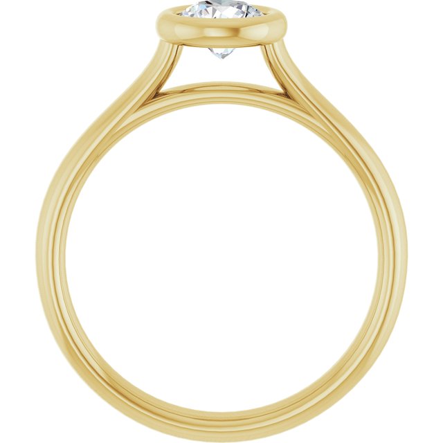 Bezel-Set Solitaire Engagement Ring