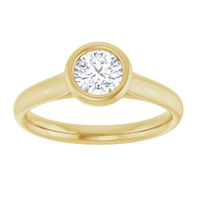 Bezel-Set Solitaire Engagement Ring
