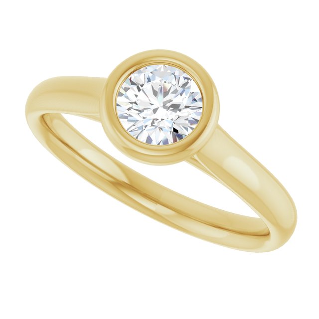 Bezel-Set Solitaire Engagement Ring