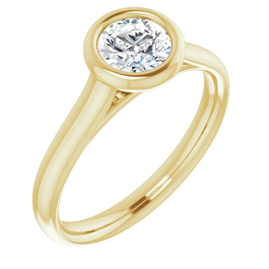 Bezel-Set Solitaire Engagement Ring