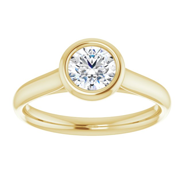 Bezel-Set Solitaire Engagement Ring