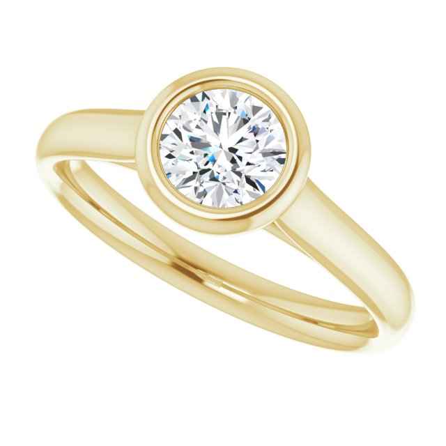 Bezel-Set Solitaire Engagement Ring