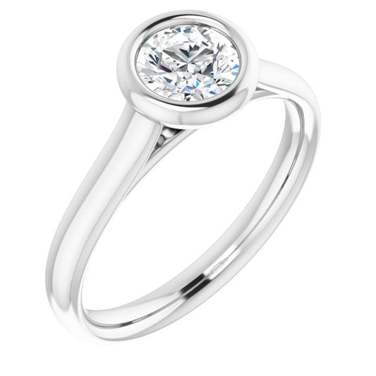 Bezel-Set Solitaire Engagement Ring
