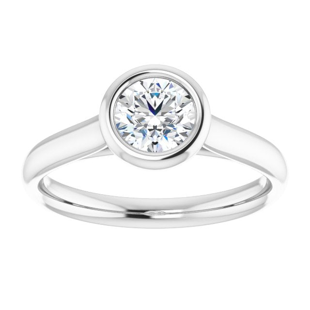 Bezel-Set Solitaire Engagement Ring