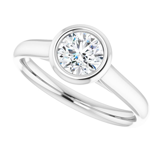 Bezel-Set Solitaire Engagement Ring