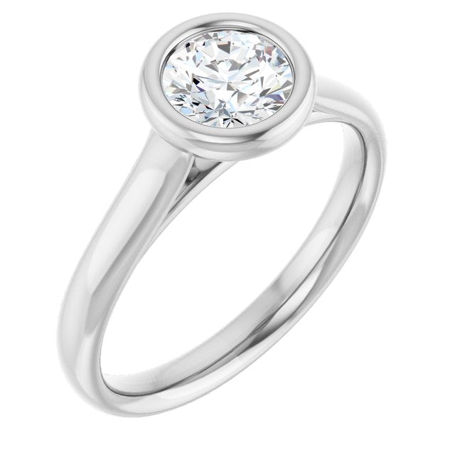 Bezel-Set Solitaire Engagement Ring