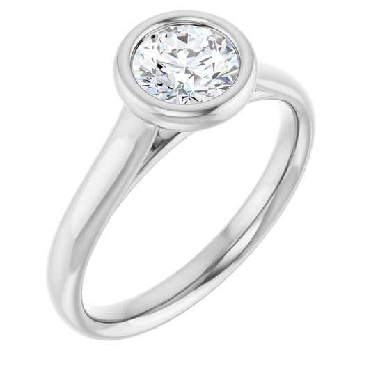 Bezel-Set Solitaire Engagement Ring
