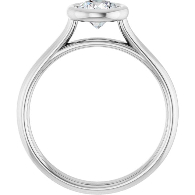 Bezel-Set Solitaire Engagement Ring