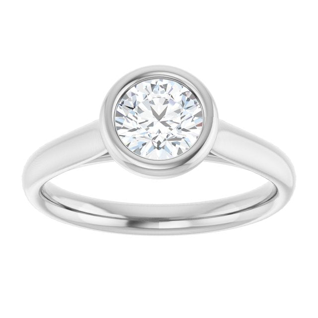 Bezel-Set Solitaire Engagement Ring