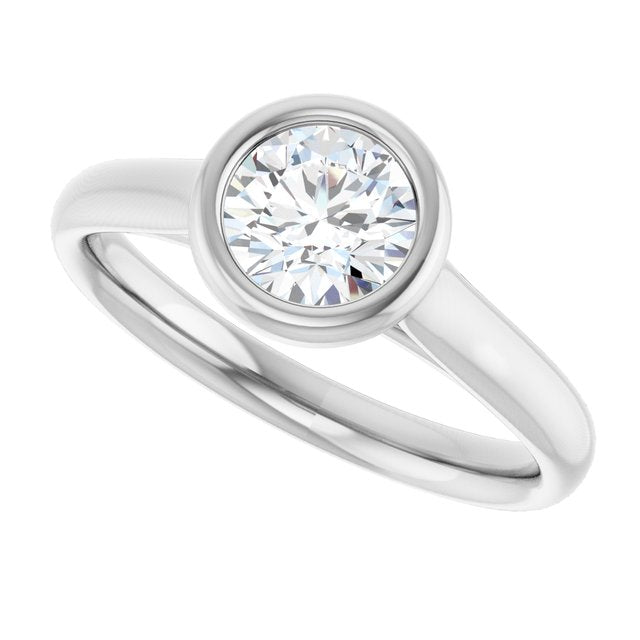 Bezel-Set Solitaire Engagement Ring