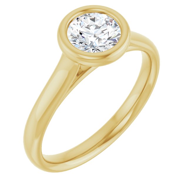 Bezel-Set Solitaire Engagement Ring