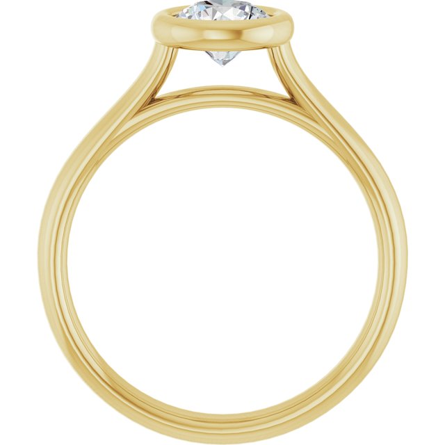 Bezel-Set Solitaire Engagement Ring