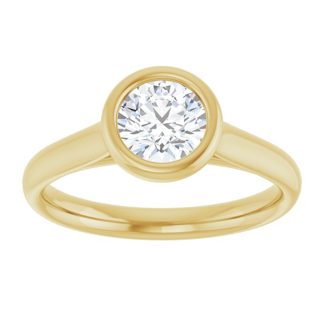 Bezel-Set Solitaire Engagement Ring