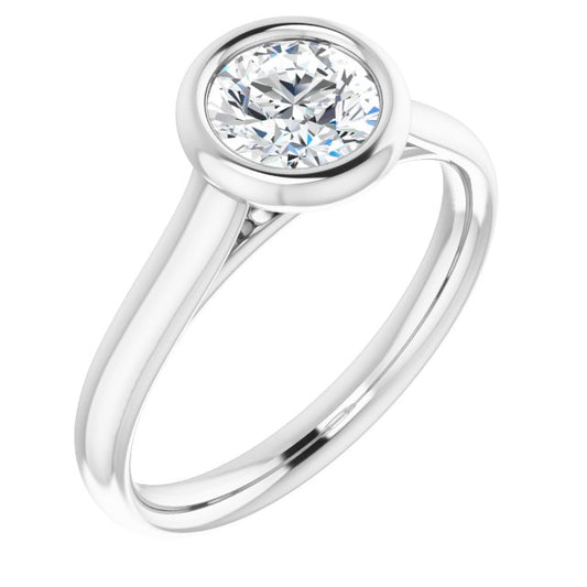 Bezel-Set Solitaire Engagement Ring