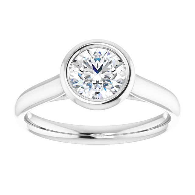 Bezel-Set Solitaire Engagement Ring